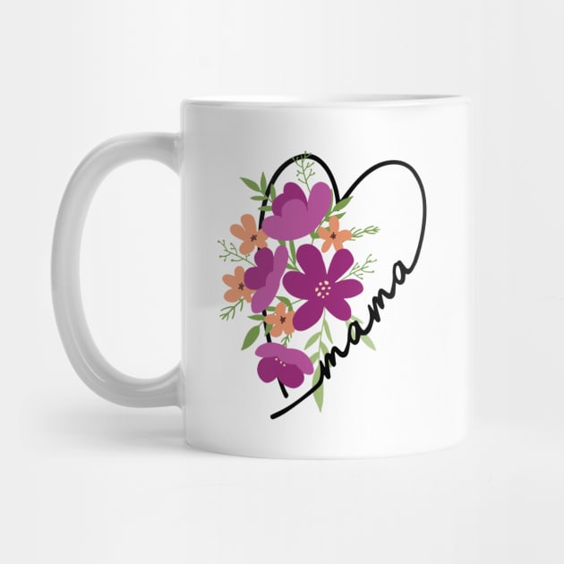 Mama heart floral gift for mom by B*Shoppe